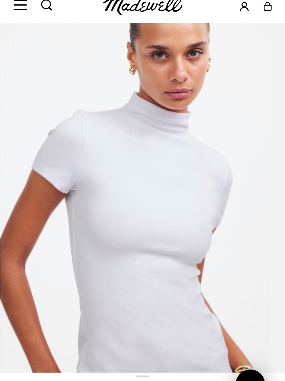 New Madewell mockneck shirt
